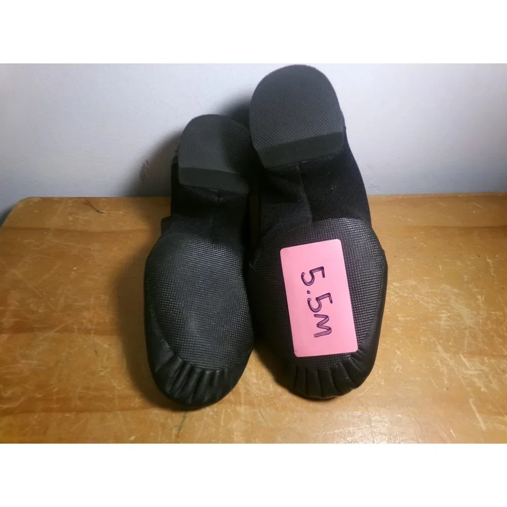 Pre-Owned Dance Jazz Shoes Leo's 5.5M Adult Slip On Leather Split Sole